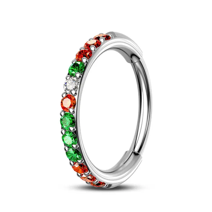 Earrings OUFER BODY JEWELRY 20G Christmas Color Combo Nose Hoop