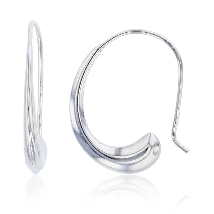 Earrings Silver 14K Solid Gold Plated 925 Sterling Silver Rhodium Fish Hook Hoop Earrings Earrings For Women Yellow Rose White Gold Plated Slide On Modern Look Feel Earrings Silver 14K Solid Gold Plated 925 Sterling Silver Rhodium Fish Hook Hoop Earrings Earrings For Women Yellow Rose White Gold Plated Slide On Modern Look Feel