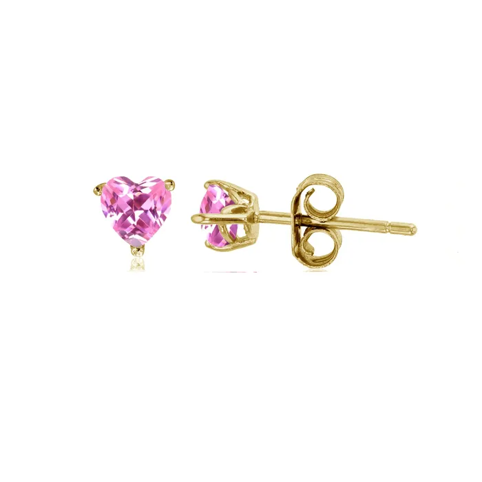Earrings Sterling Silver Rhodium 4x4mm AAA Lavender Heart Solitaire Stud Silver Earrings Sterling Silver Rhodium 4x4mm AAA Lavender Heart Solitaire Stud Silver