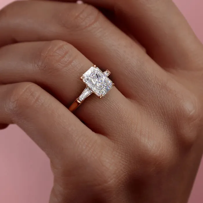 Flawless Moissanite Radiant Cut Moissanite Traditional Classic Design Rings Flawless Moissanite Radiant Cut Moissanite Traditional Classic Design Rings