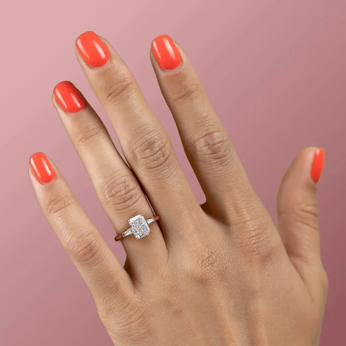 Flawless Moissanite Radiant Cut Moissanite Traditional Classic Design Rings Flawless Moissanite Radiant Cut Moissanite Traditional Classic Design Rings