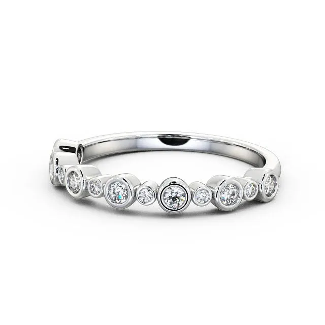 Flawless Moissanite Rings Half Eternity Ring Round Cut Vintage Design