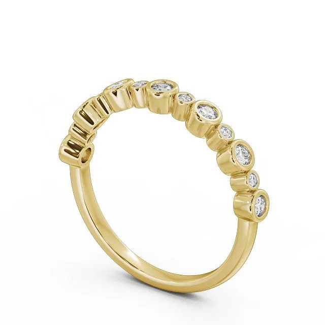 Flawless Moissanite Rings Half Eternity Ring Round Cut Vintage Design Flawless Moissanite Rings Half Eternity Ring Round Cut Vintage Design