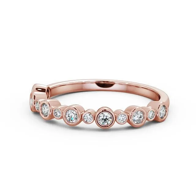 Flawless Moissanite Rings Half Eternity Ring Round Cut Vintage Design Flawless Moissanite Rings Half Eternity Ring Round Cut Vintage Design
