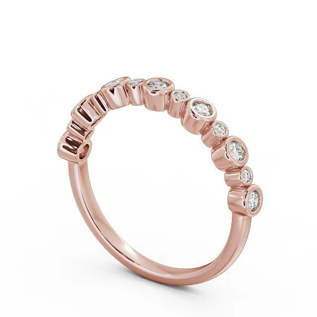 Flawless Moissanite Rings Half Eternity Ring Round Cut Vintage Design Flawless Moissanite Rings Half Eternity Ring Round Cut Vintage Design