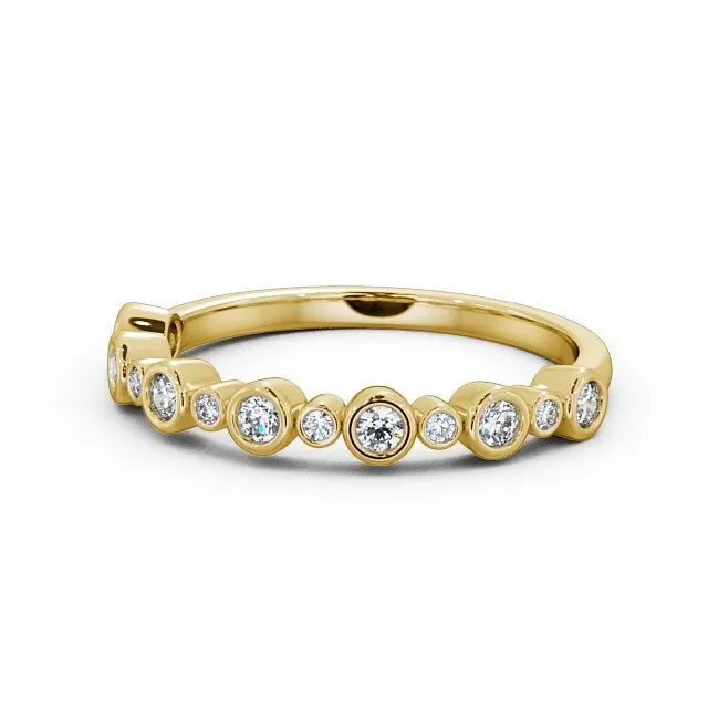 Flawless Moissanite Rings Half Eternity Ring Round Cut Vintage Design Flawless Moissanite Rings Half Eternity Ring Round Cut Vintage Design