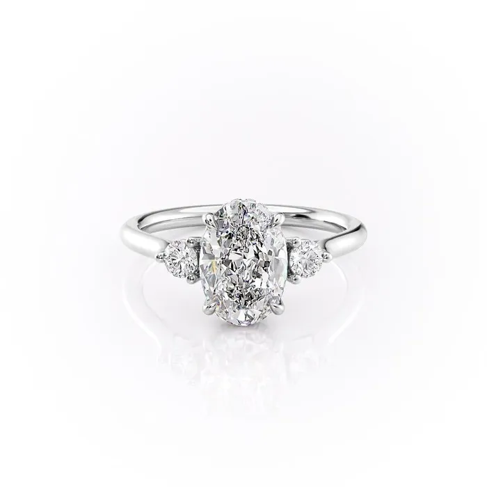 Flawless Moissanite Rings Oval Cut Moissanite 3 Stone Ring Flawless Moissanite Rings Oval Cut Moissanite 3 Stone Ring