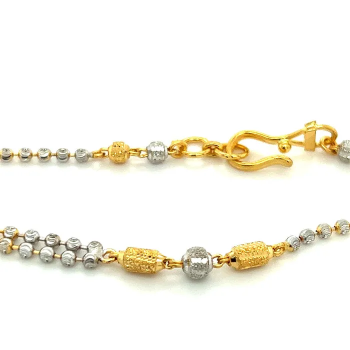 Gold Palace Bracelets 22K Gold Double Layer TwoTone Bead Ball Bracelet