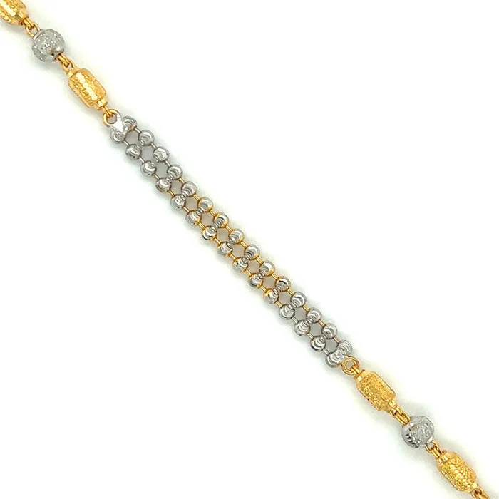 Gold Palace Bracelets 22K Gold Double Layer TwoTone Bead Ball Bracelet