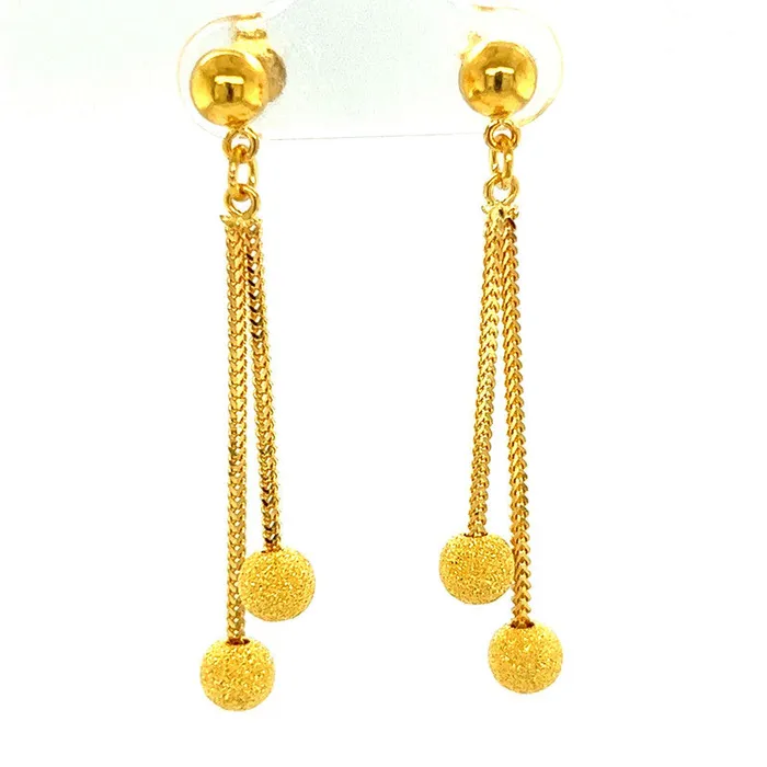 Gold Palace Earrings 22K Gold Multi Finish Necklace and Earring Set