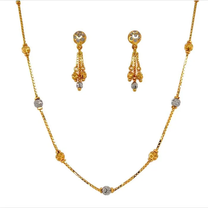 Gold Palace Earrings 22K Gold Two Tone Screwback Dangle Earrings