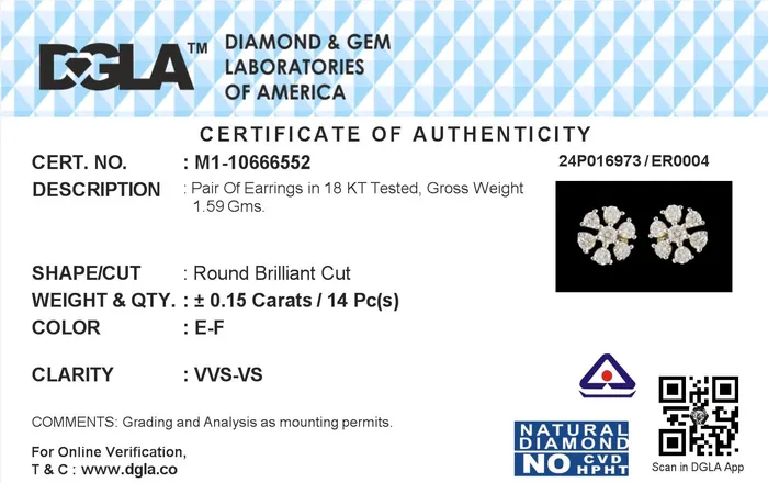 Gold Palace PreStyled Sets 18k Yellow Gold and Diamond Stud with gold weight of 159gm