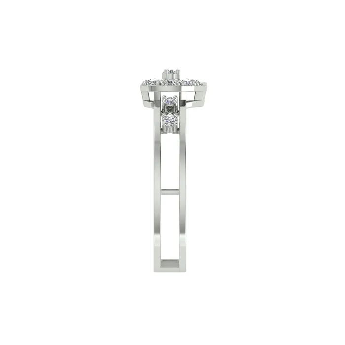 Gold Palace Rings 18k White Gold and Diamond Fancy Ring in size 55 and total gold weight of 124g