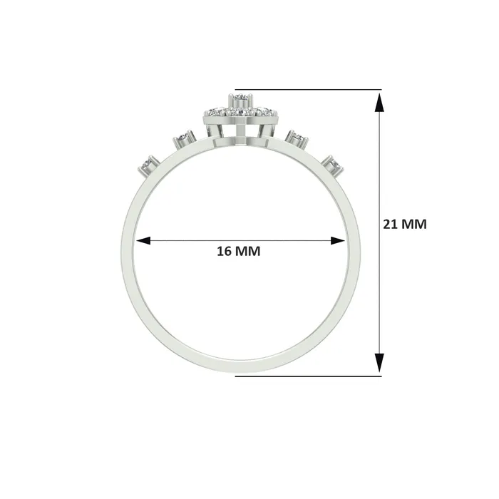 Gold Palace Rings 18k White Gold and Diamond Fancy Ring in size 55 and total gold weight of 124g