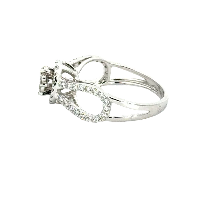 Gold Palace Rings 18k White Gold and Diamond Fancy Ring in size 55 and total gold weight of 328g