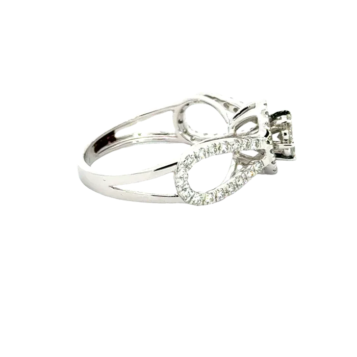 Gold Palace Rings 18k White Gold and Diamond Fancy Ring in size 55 and total gold weight of 328g