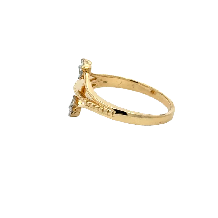 Gold Palace Rings 18k Yellow Gold and Diamond Fancy Ring in size 5 and total gold weight of 265g