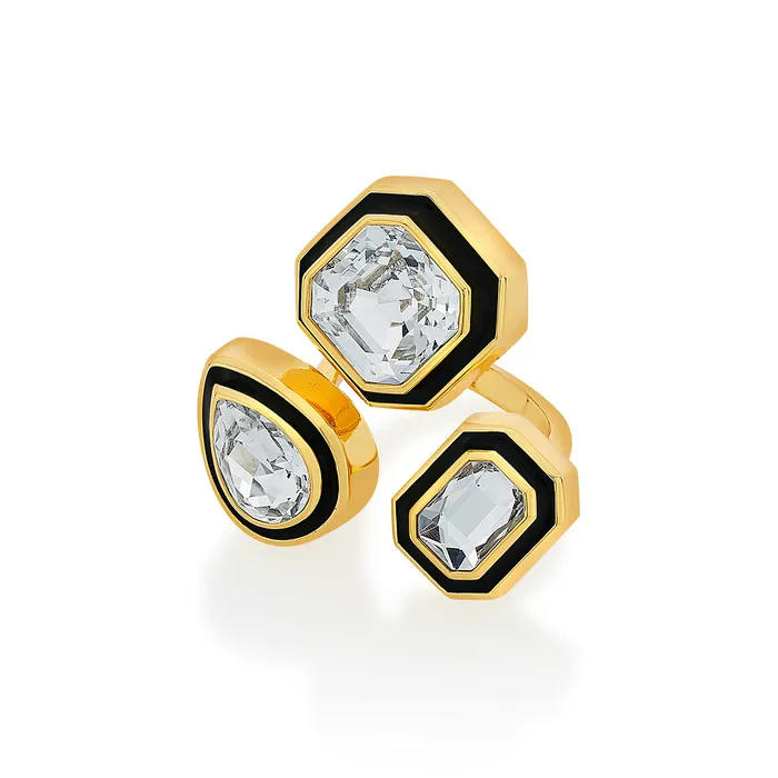 Isharya Modern Indian Jewelry Rings Bougie MultiCrystal Ring