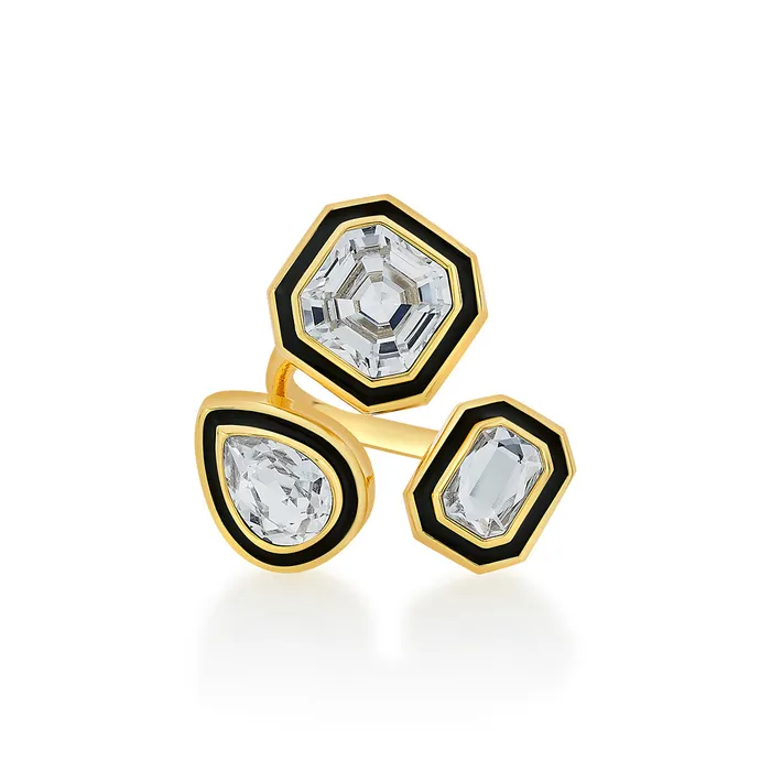 Isharya Modern Indian Jewelry Rings Bougie MultiCrystal Ring