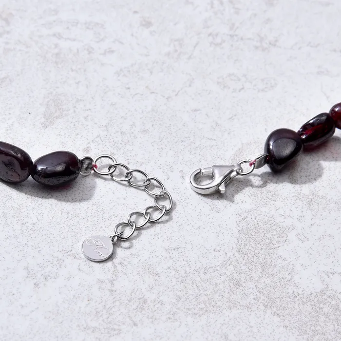 KALIFANO Bracelets 8mm Garnet 30 Necklace Multi wrap Bracelet