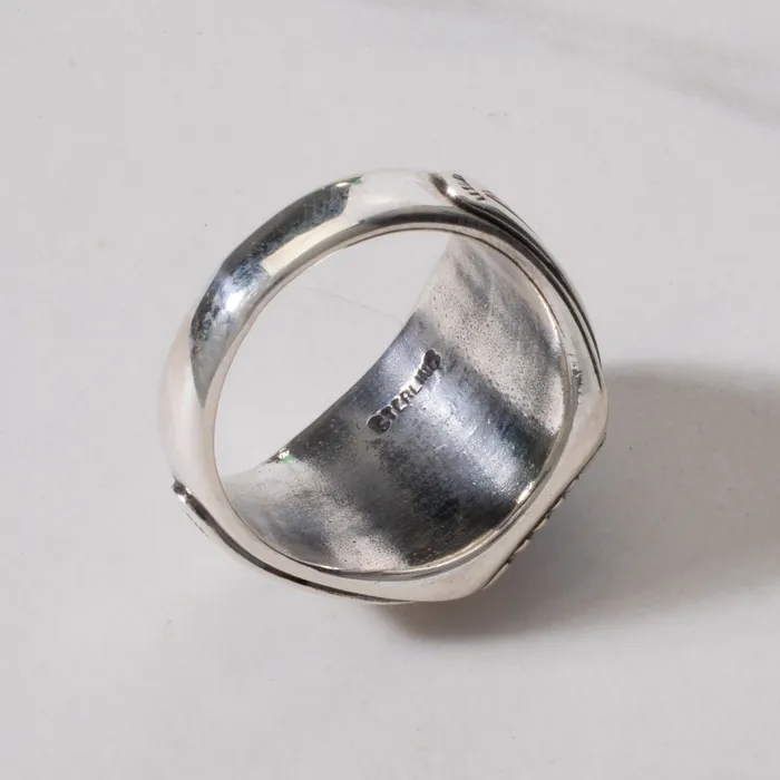 Kalifano Sleeping Beauty Turquoise Navajo USA Native American Made 925 Sterling Silver Ring Rings