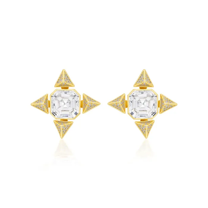Malaika Arora Gold Moss Star Earrings celebtest Earrings