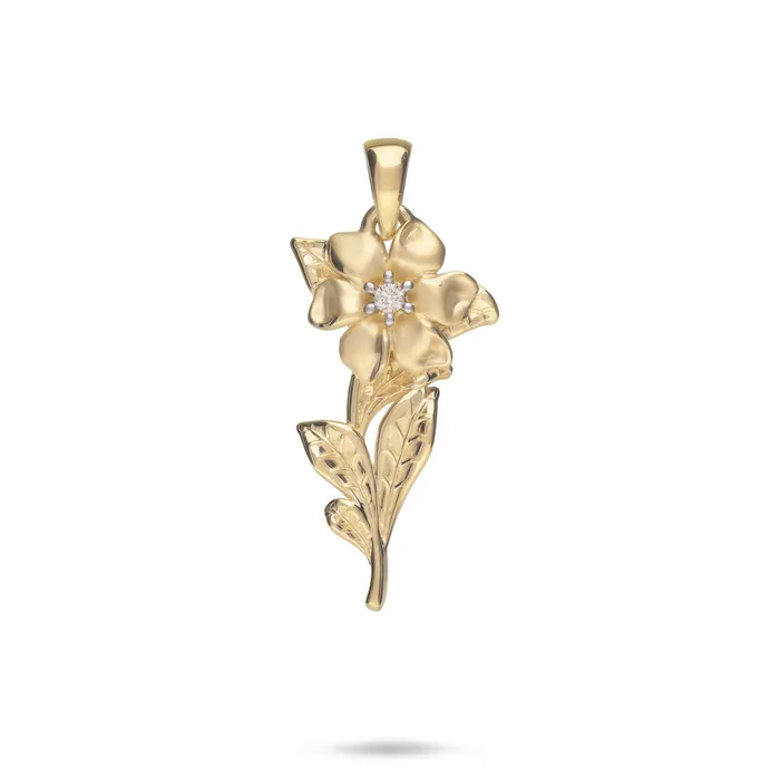 Maui Divers Jewelry Necklaces N Pendant in Gold with Diamond 27mm