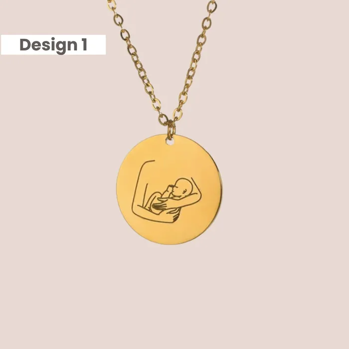 Mother and Angel Baby Necklace Hidden Forever Necklaces