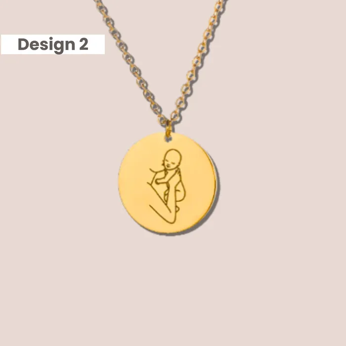 Mother and Angel Baby Necklace Hidden Forever Necklaces