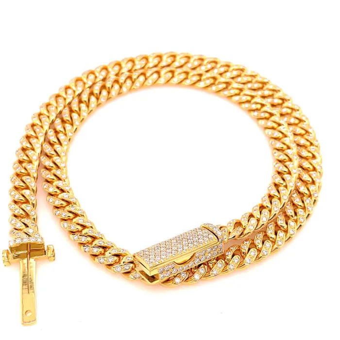 Necklaces Diamond MCL Diamond miami cuban link necklace 8mm 185 65ctw