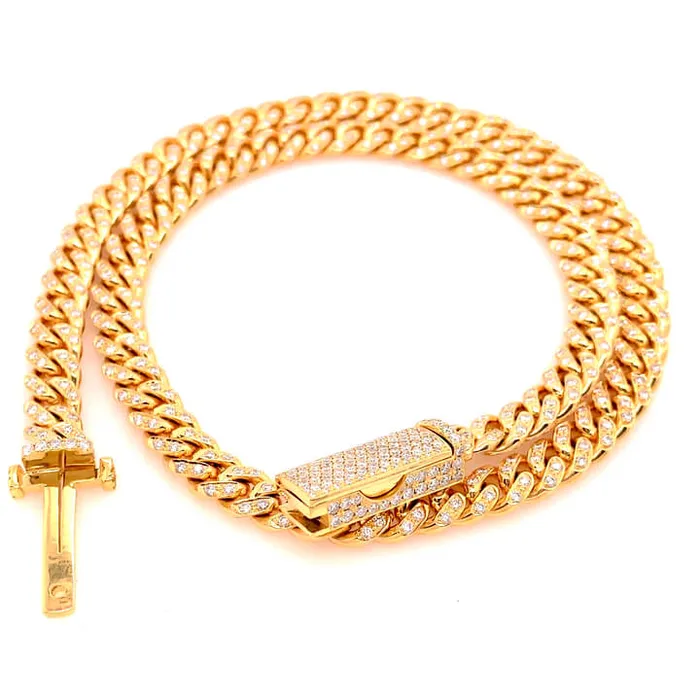 Necklaces Diamond MCL Diamond miami cuban link necklace 8mm 185 65ctw Necklaces Diamond MCL Diamond miami cuban link necklace 8mm 185 65ctw