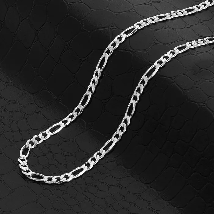 Necklaces Invicta Jewelry Polished Long Figaro Chain Necklace Invicta Jewelry