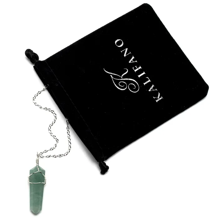 Necklaces Kalifano Aventurine Point Healing Stone Pendant on Necklace