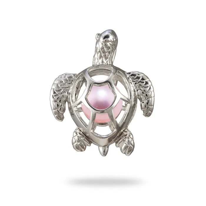 Necklaces PickAPearl Pick A Pearl Honu Pendant in Sterling Silver 23mm