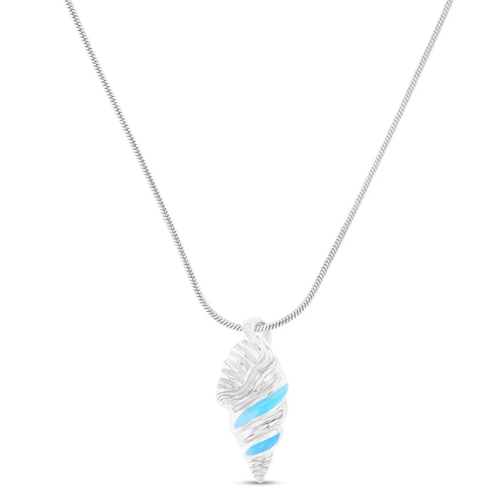 Necklaces Silver Sterling Silver Rhodium Larimar Shell 22 Round Snake Adjustable Necklace Necklaces Silver Sterling Silver Rhodium Larimar Shell 22 Round Snake Adjustable Necklace