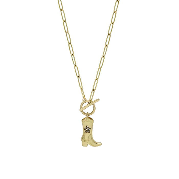 Necklaces Waxing Poetic Lone Star Boot Toggle Necklace