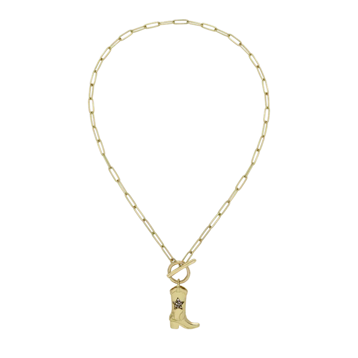 Necklaces Waxing Poetic Lone Star Boot Toggle Necklace