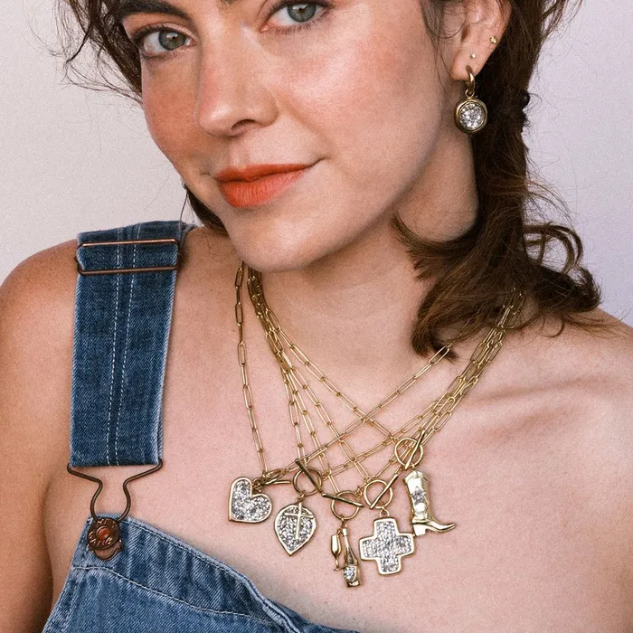 Necklaces Waxing Poetic Lone Star Boot Toggle Necklace