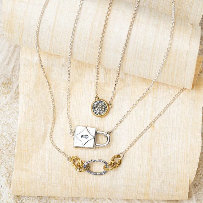 Necklaces Waxing Poetic Spirit Lock Necklace