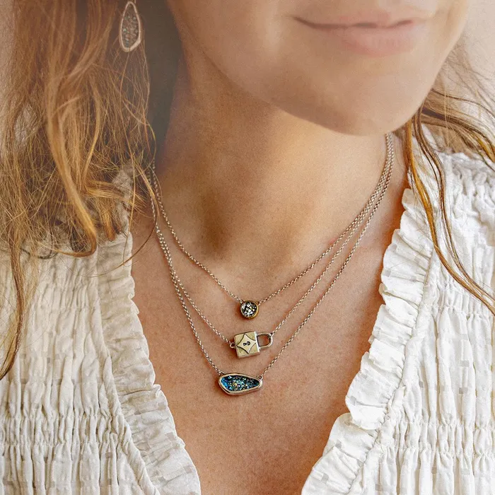 Necklaces Waxing Poetic Spirit Lock Necklace