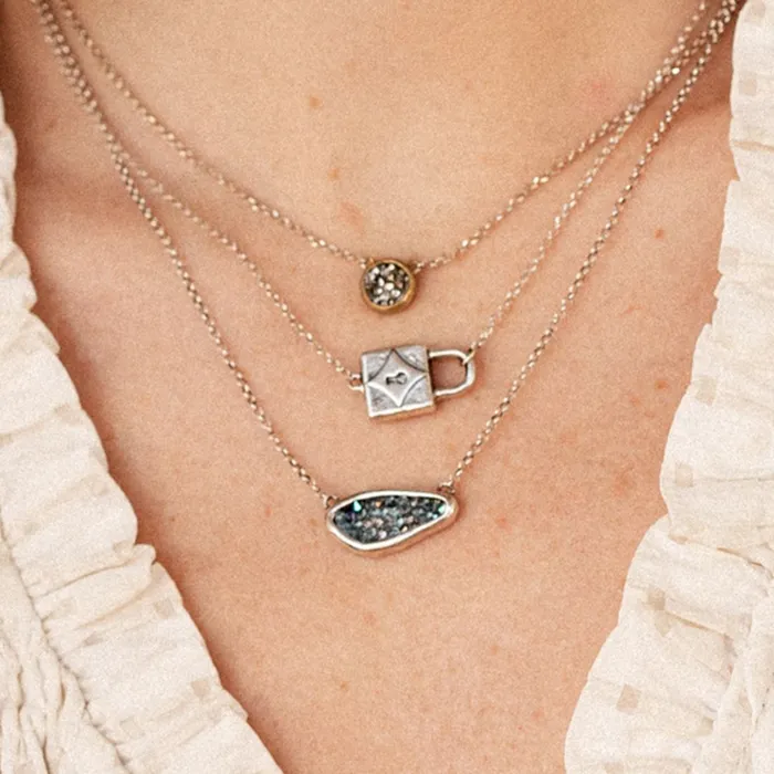 Necklaces Waxing Poetic Spirit Lock Necklace