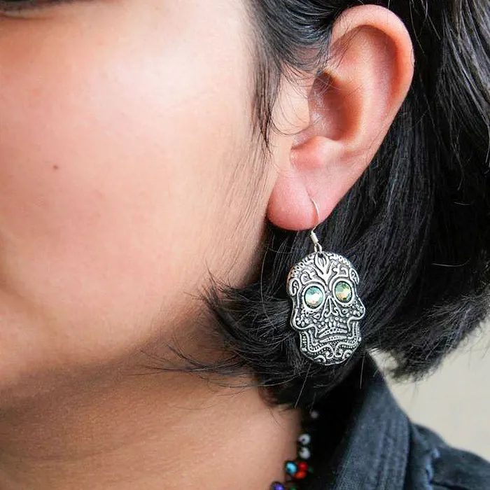 Oberon Design Earrings Sugar Skull Earrings