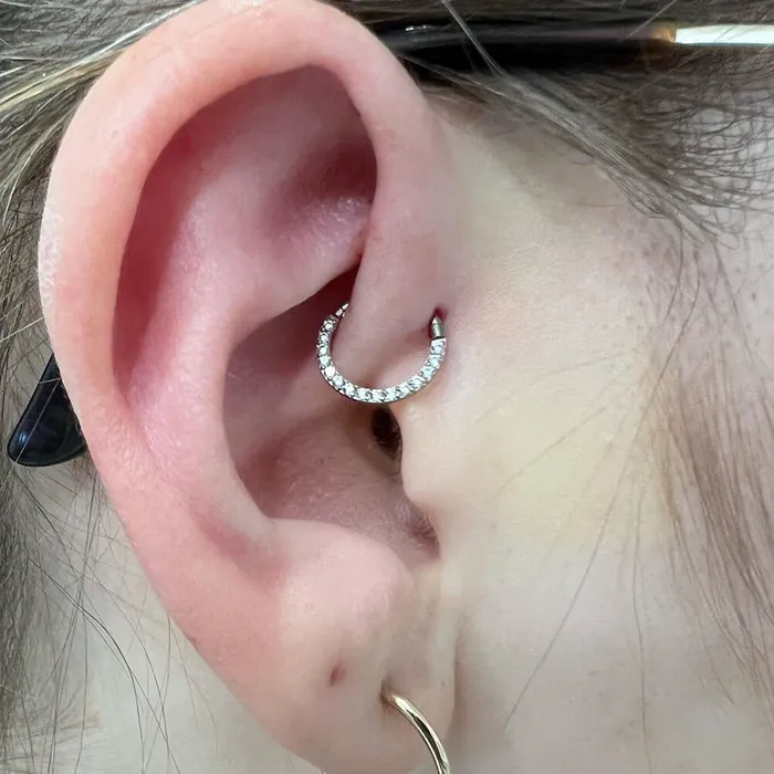 OUFER BODY JEWELRY 16G Crystal CZ Titanium Hinged Segment Septum Ring Rings OUFER BODY JEWELRY 16G Crystal CZ Titanium Hinged Segment Septum Ring Rings
