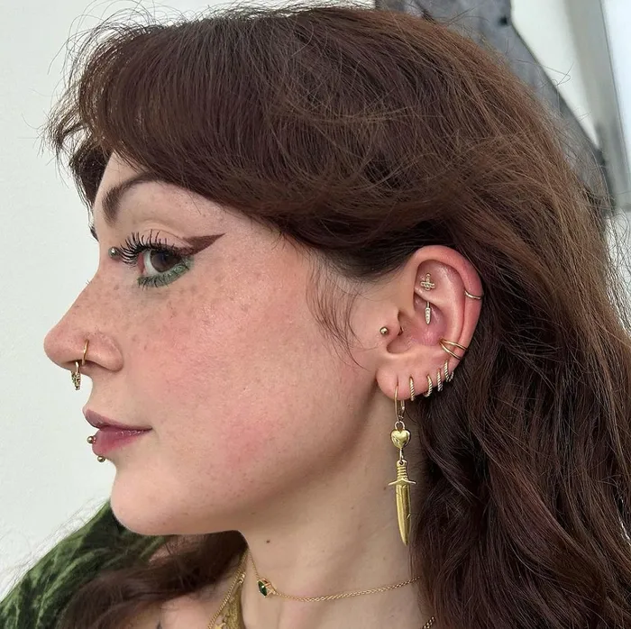 OUFER BODY JEWELRY 16G SwordDagger CZ Curved Rook Earring Eyebrow Ring Rings OUFER BODY JEWELRY 16G SwordDagger CZ Curved Rook Earring Eyebrow Ring Rings