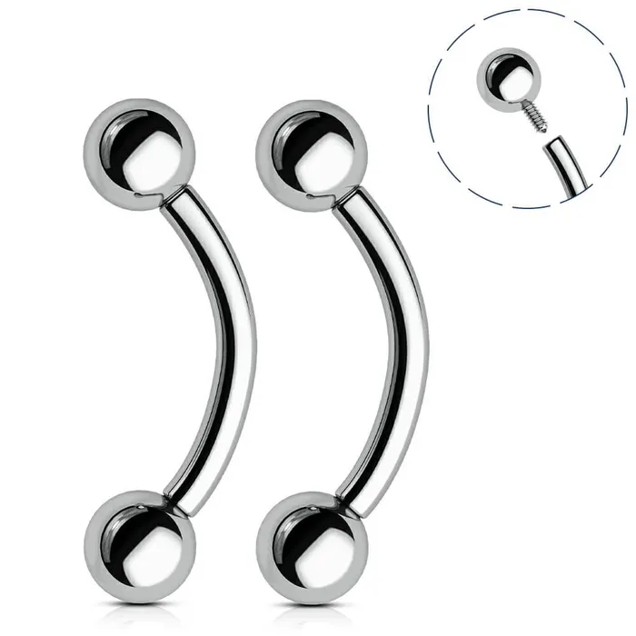 OUFER BODY JEWELRY 2PCS 14G 614mm Titanium Internally Threaded Belly Button Ring Rings OUFER BODY JEWELRY 2PCS 14G 614mm Titanium Internally Threaded Belly Button Ring Rings
