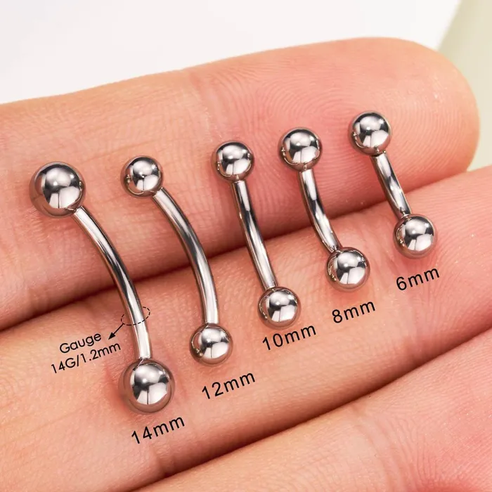 OUFER BODY JEWELRY 2PCS 14G 614mm Titanium Internally Threaded Belly Button Ring Rings OUFER BODY JEWELRY 2PCS 14G 614mm Titanium Internally Threaded Belly Button Ring Rings