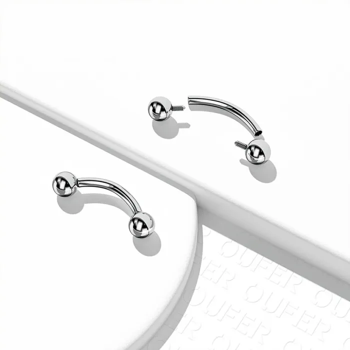 OUFER BODY JEWELRY 2PCS 14G 614mm Titanium Internally Threaded Belly Button Ring Rings OUFER BODY JEWELRY 2PCS 14G 614mm Titanium Internally Threaded Belly Button Ring Rings