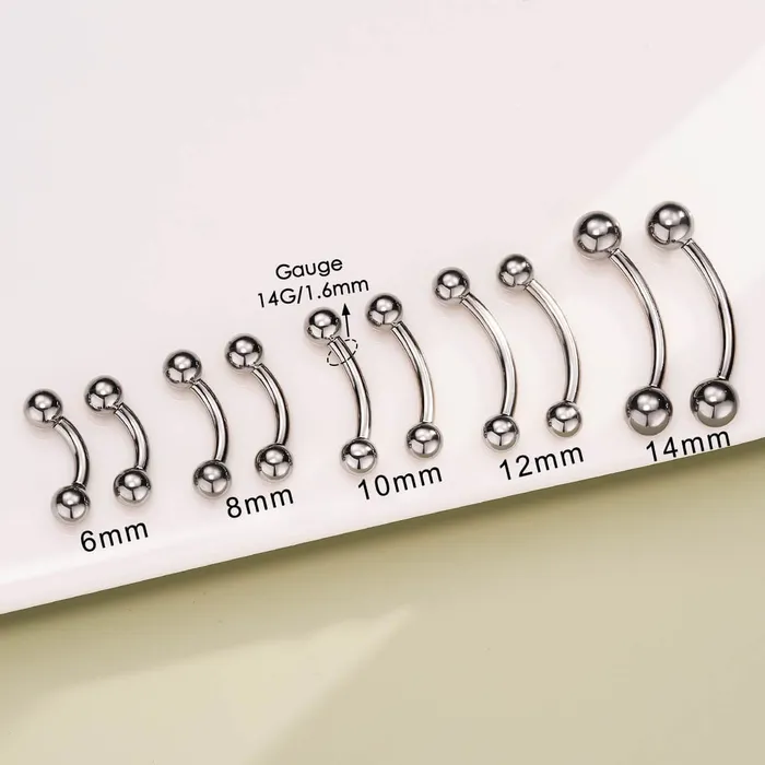 OUFER BODY JEWELRY 2PCS 14G 614mm Titanium Internally Threaded Belly Button Ring Rings OUFER BODY JEWELRY 2PCS 14G 614mm Titanium Internally Threaded Belly Button Ring Rings