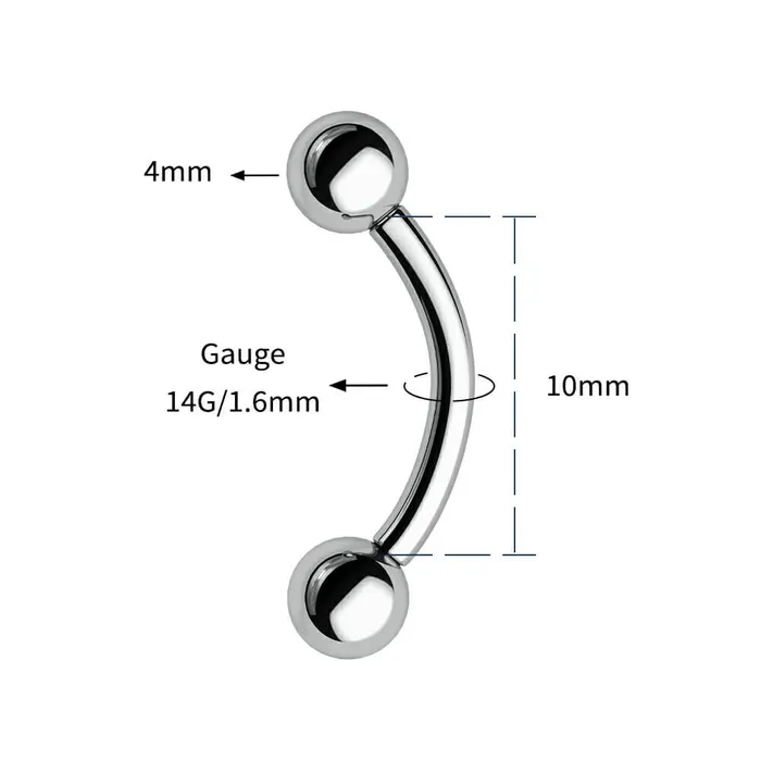 OUFER BODY JEWELRY 2PCS 14G 614mm Titanium Internally Threaded Belly Button Ring Rings OUFER BODY JEWELRY 2PCS 14G 614mm Titanium Internally Threaded Belly Button Ring Rings