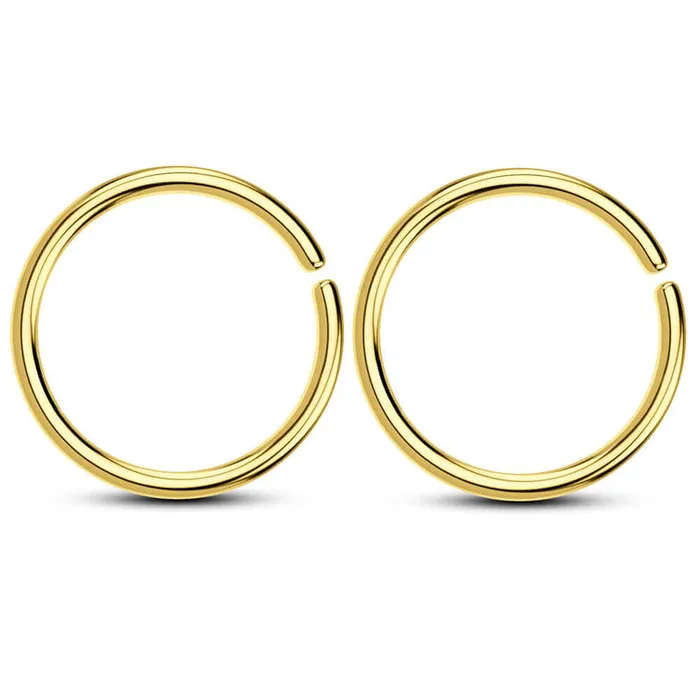 OUFER BODY JEWELRY Earrings 22G Simple Seamless Nose Hoop Cartilage Rings